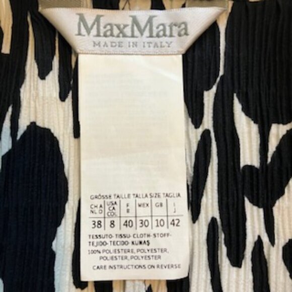 MaxMara black and white floral skirt Size 8 - Picture 2 of 5